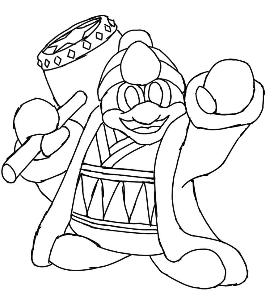 Kirby King Dedede Coloring Page Coloring Pages