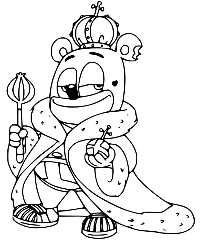 Gummy Bear Singing Coloring Page