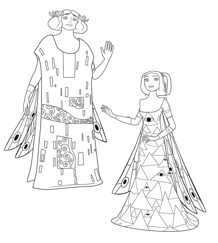King Raynor and Queen Mayla from Mia and Me Coloring Page   Free ...