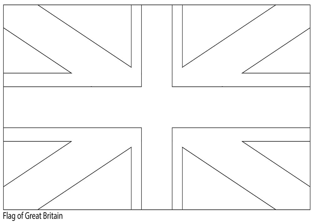 Kingdom of Great Britain Flag Coloring Page - Free Printable Coloring ...
