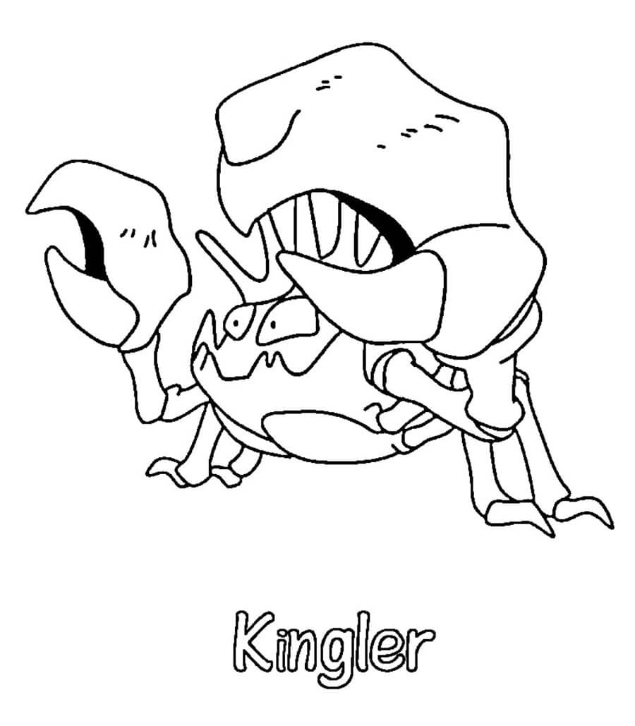 kingler coloring page high quality pokemon