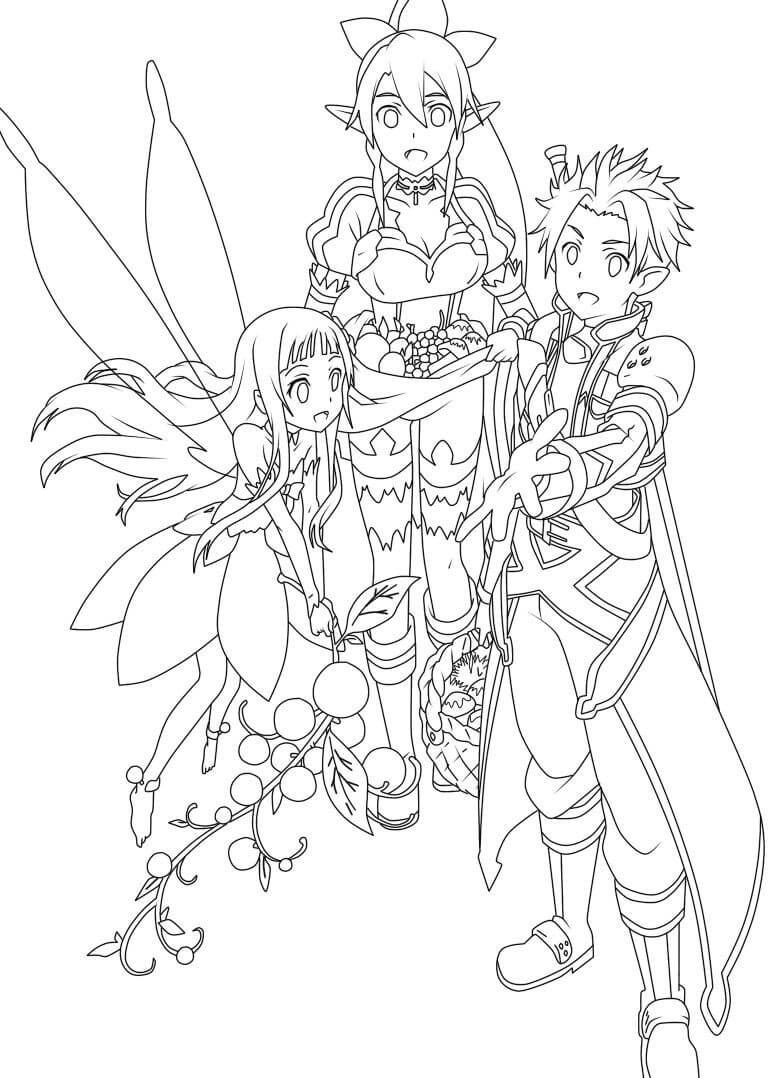 Kirito Family Coloring Page   Free Printable Coloring Pages for Kids