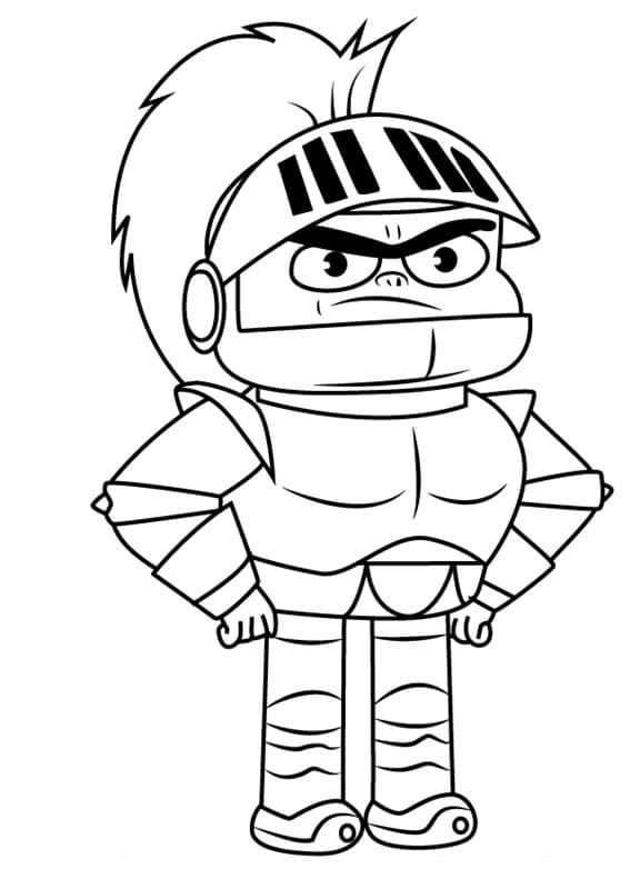 Knight Jesse from Looped Coloring Page - Free Printable Coloring Pages