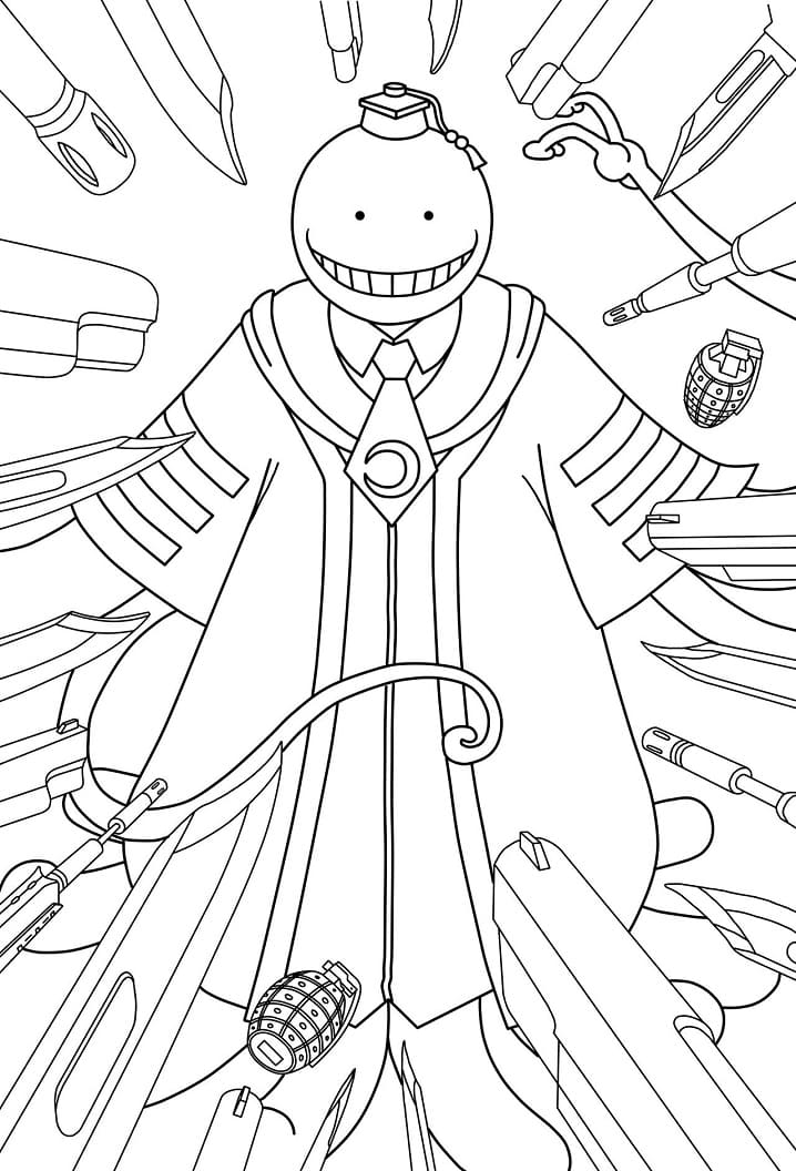 Assassination Classroom Coloring Pages - Free Printable Coloring Pages