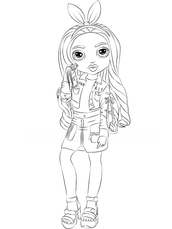 Rainbow High Coloring Pages Sunny