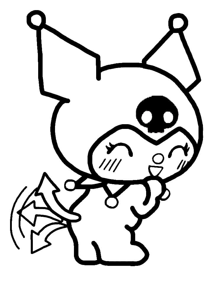 kuromi coloring pages cute