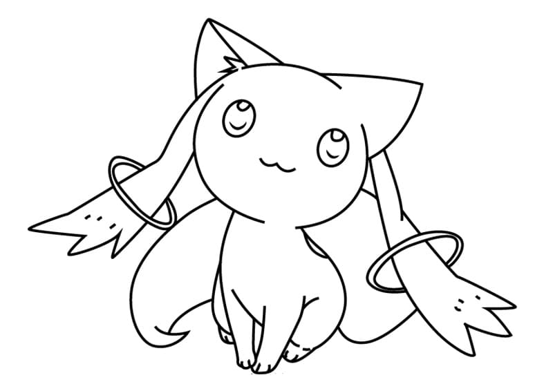 Lovely Kyubey Coloring Page - Free Printable Coloring Pages for Kids