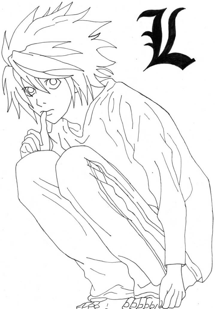 death note coloring lineart anime drawings light printable deviantart characters yagami manga
