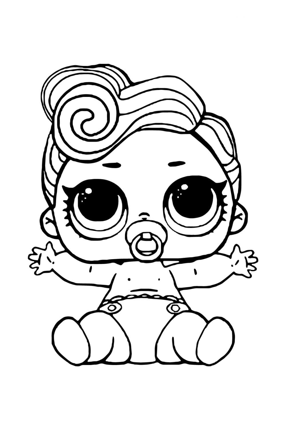 LOL Baby Cute Coloring Page - Free Printable Coloring Pages for Kids
