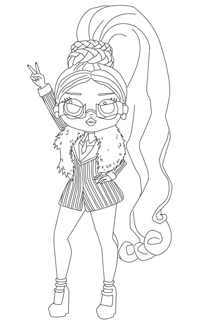 Desenho de LOL OMG Cute Girl para colorir