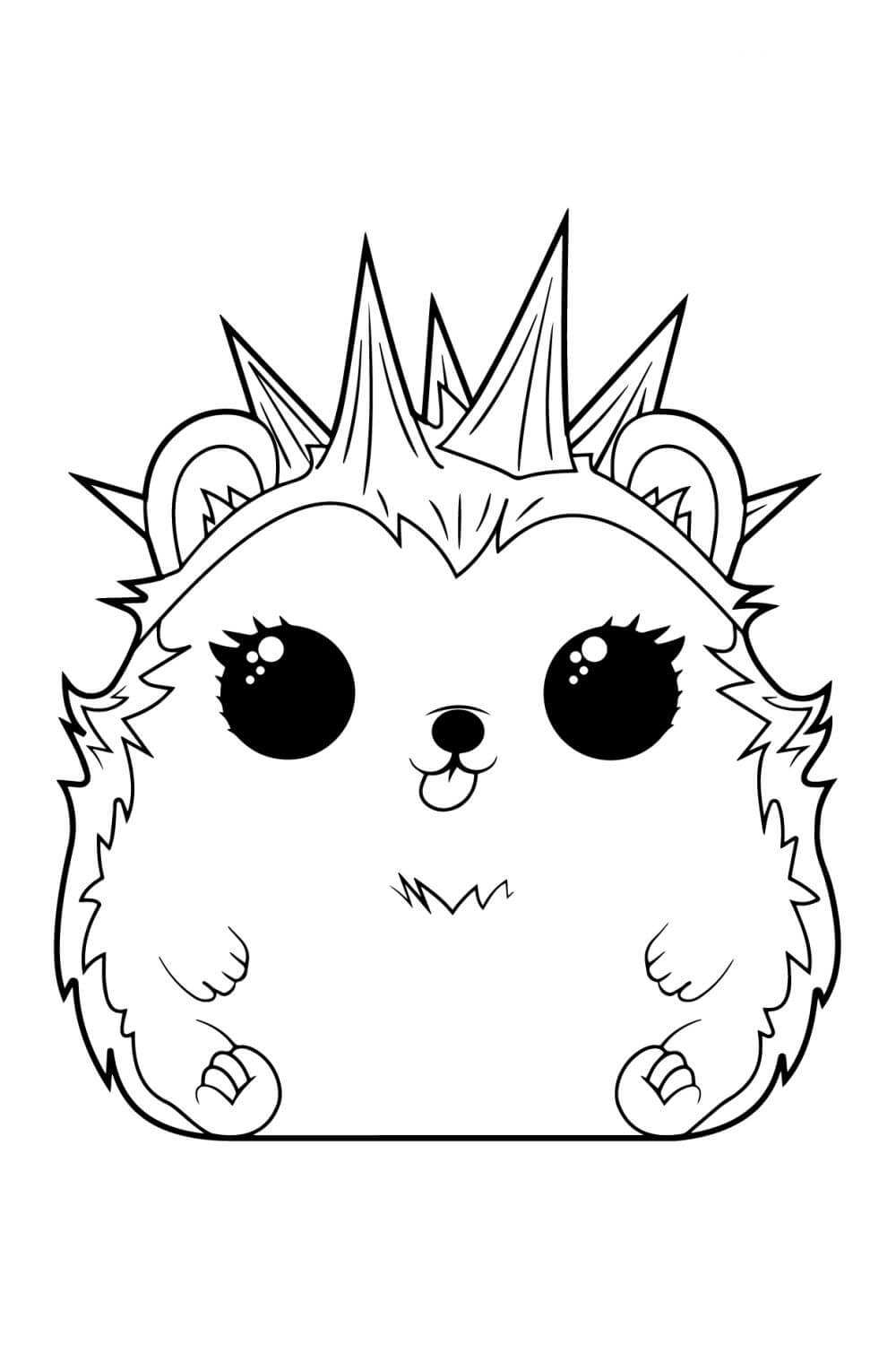 LOL Pet Chiki's Rare Pet Hedgehog Coloring Page - Free Printable