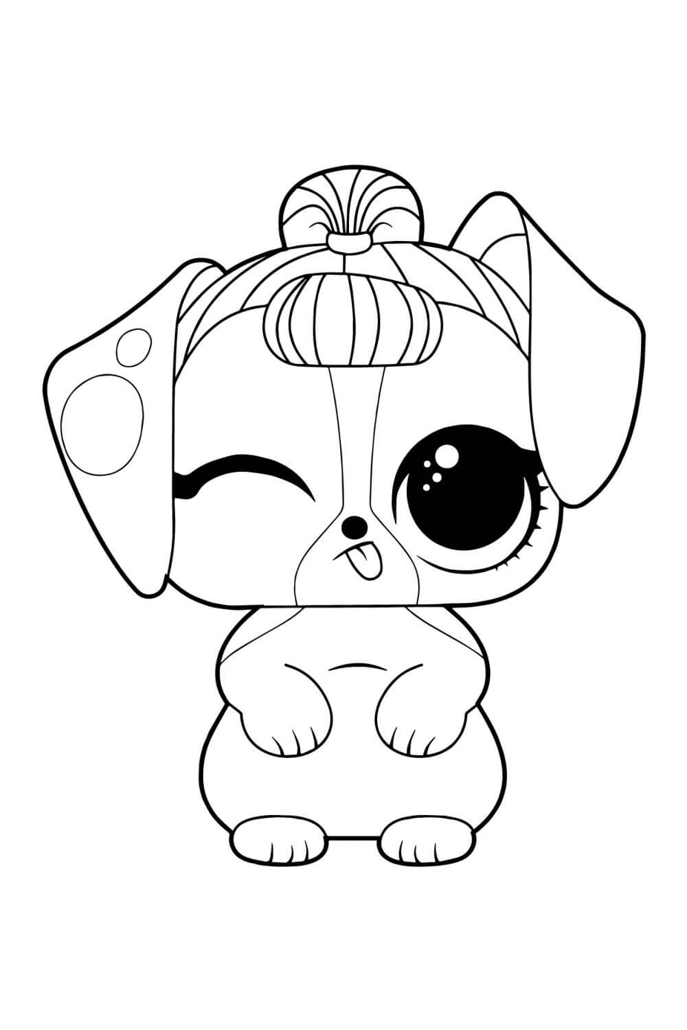 lol pet puppy cute coloring page free printable coloring pages for kids