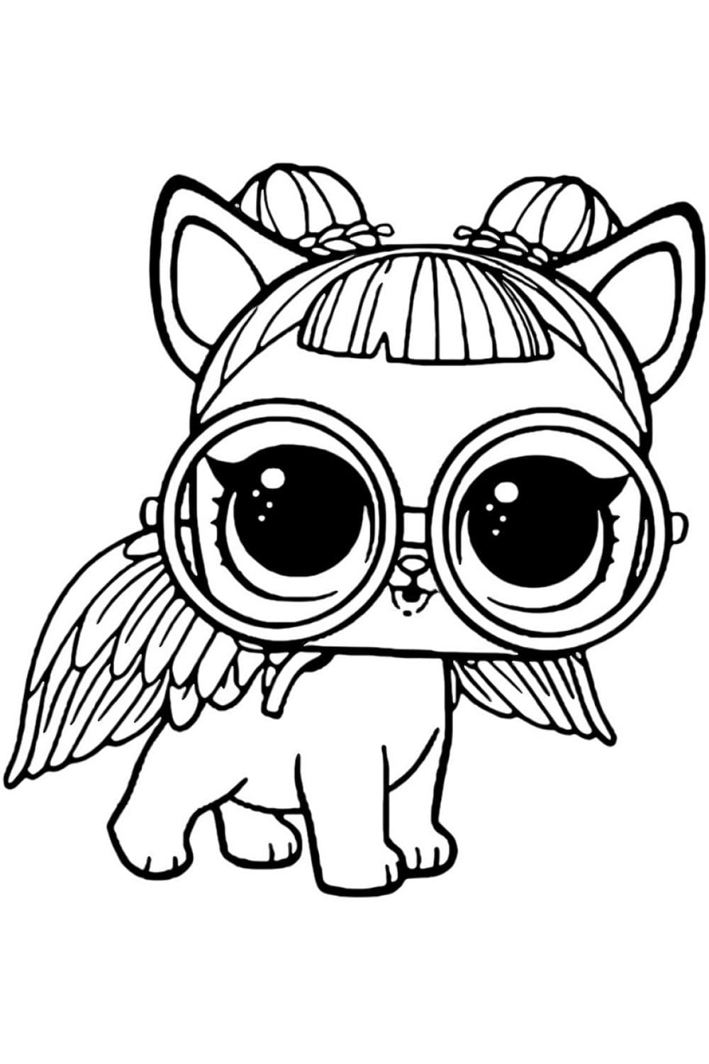 LOL Pet Puppy DJ K9 Coloring Page - Free Printable Coloring Pages for Kids