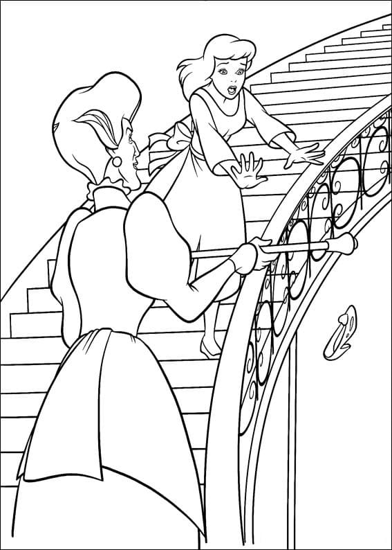 Lady Tremaine and Cinderella