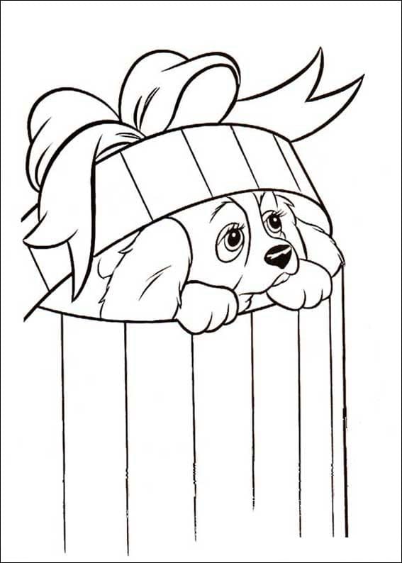 Lady in Gift Box Coloring Page - Free Printable Coloring Pages for Kids