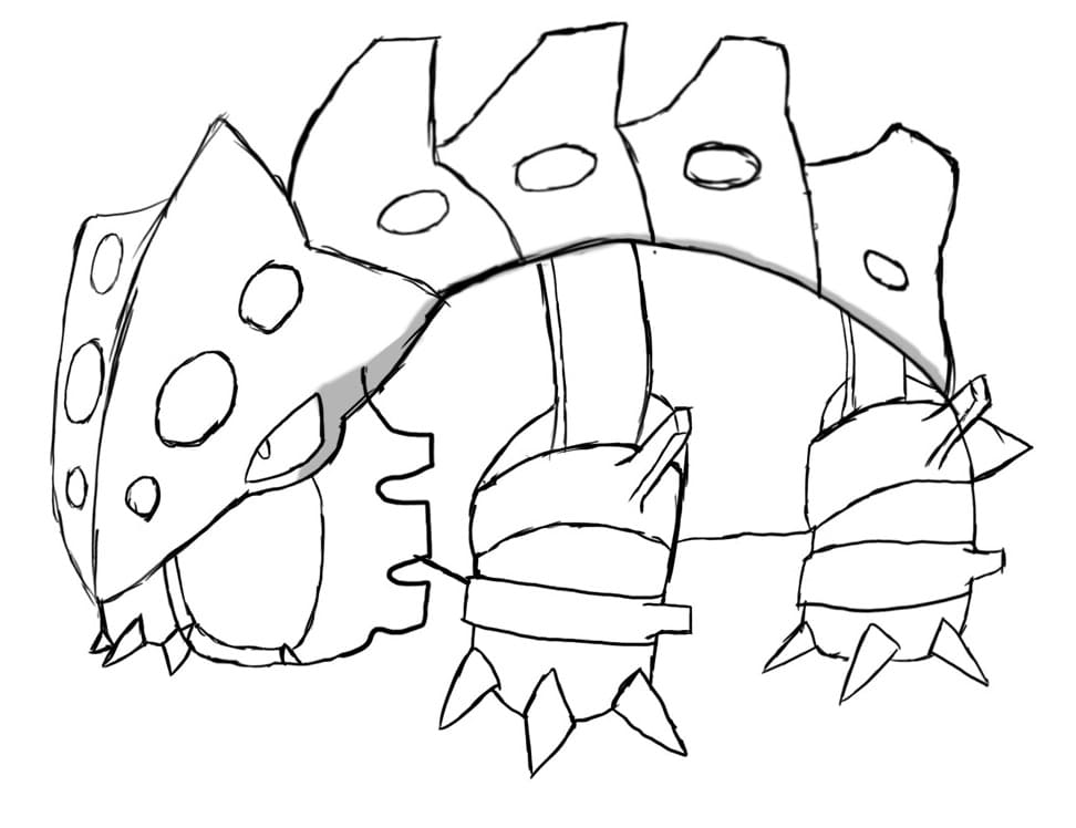 coloring pages lairon pokemon