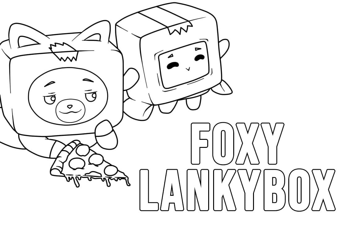 Lankybox Boxy and Foxy Coloring Page   Free Printable Coloring ...