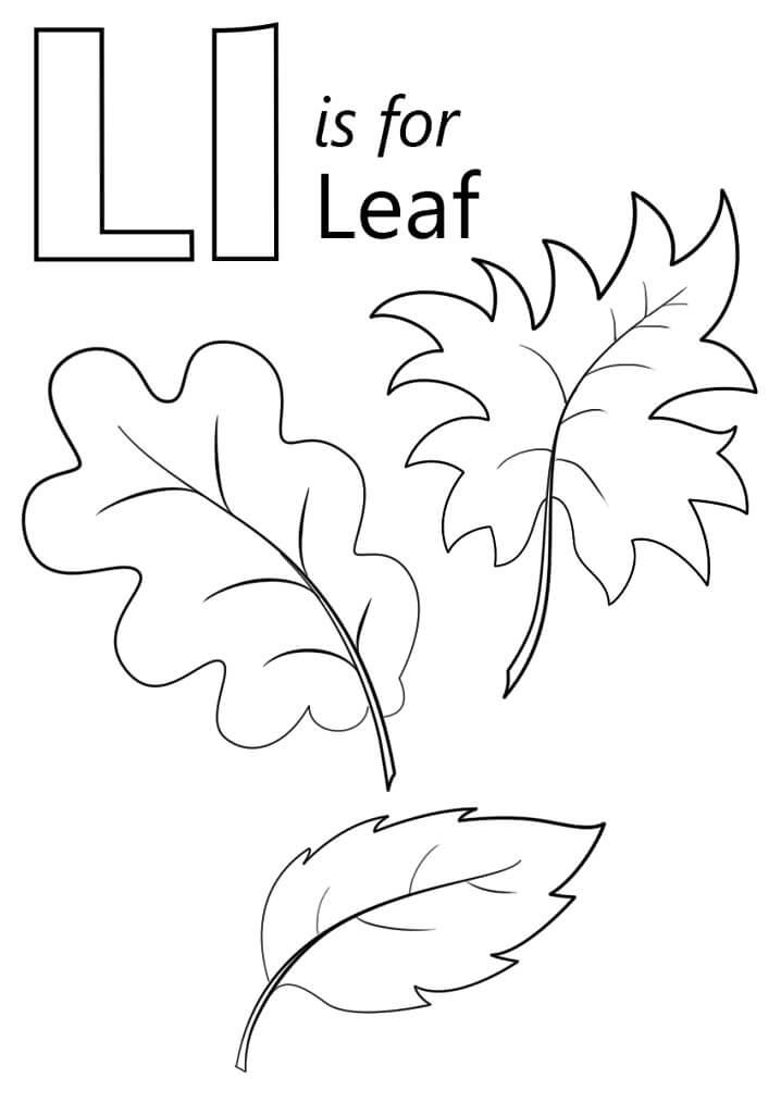 Leaf Letter L Coloring Page Free Printable Coloring Pages For Kids