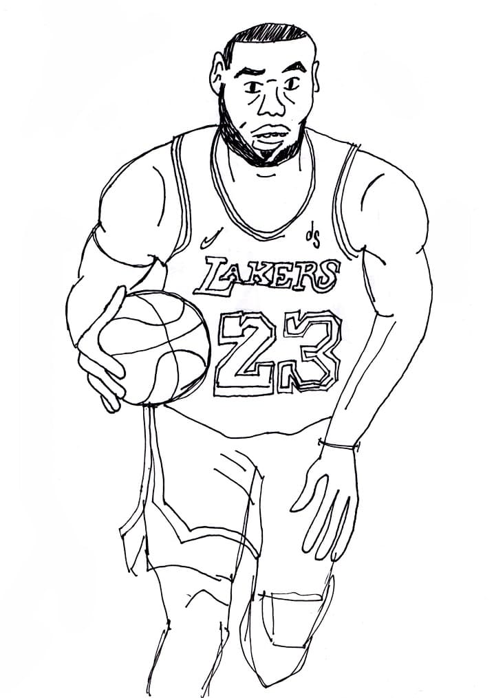 how to draw lebron james for kids