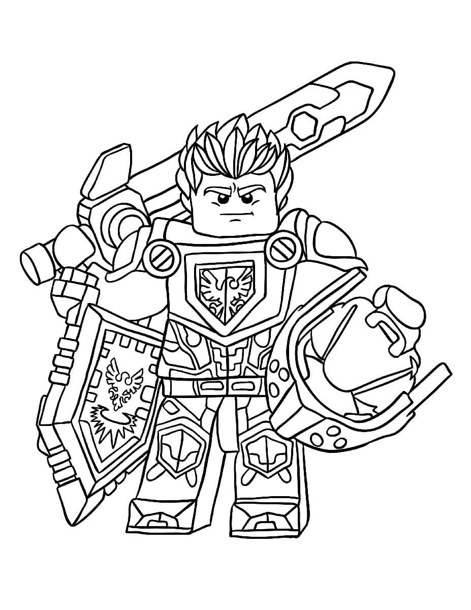 Lego Knight Coloring Page