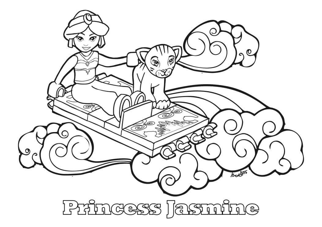 Lego Princess Jasmine Coloring Page Free Printable Coloring Pages For Kids