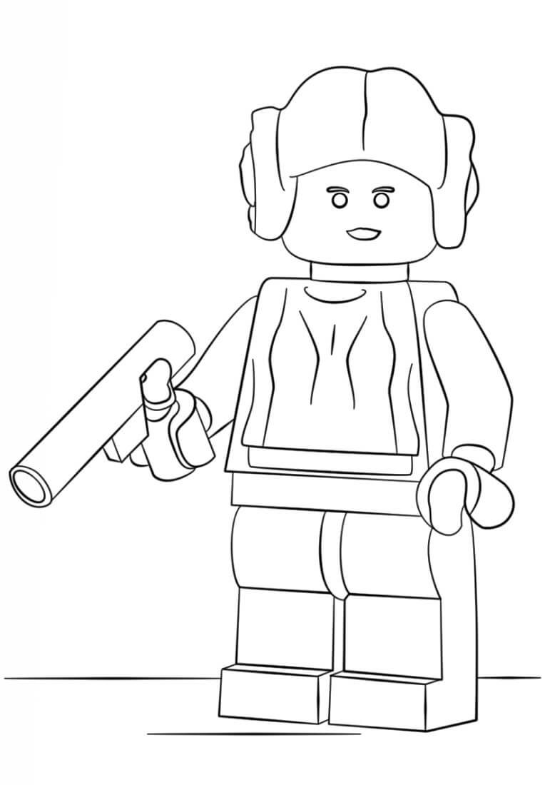 Lego Princess Leia Coloring Page   Free Printable Coloring Pages ...