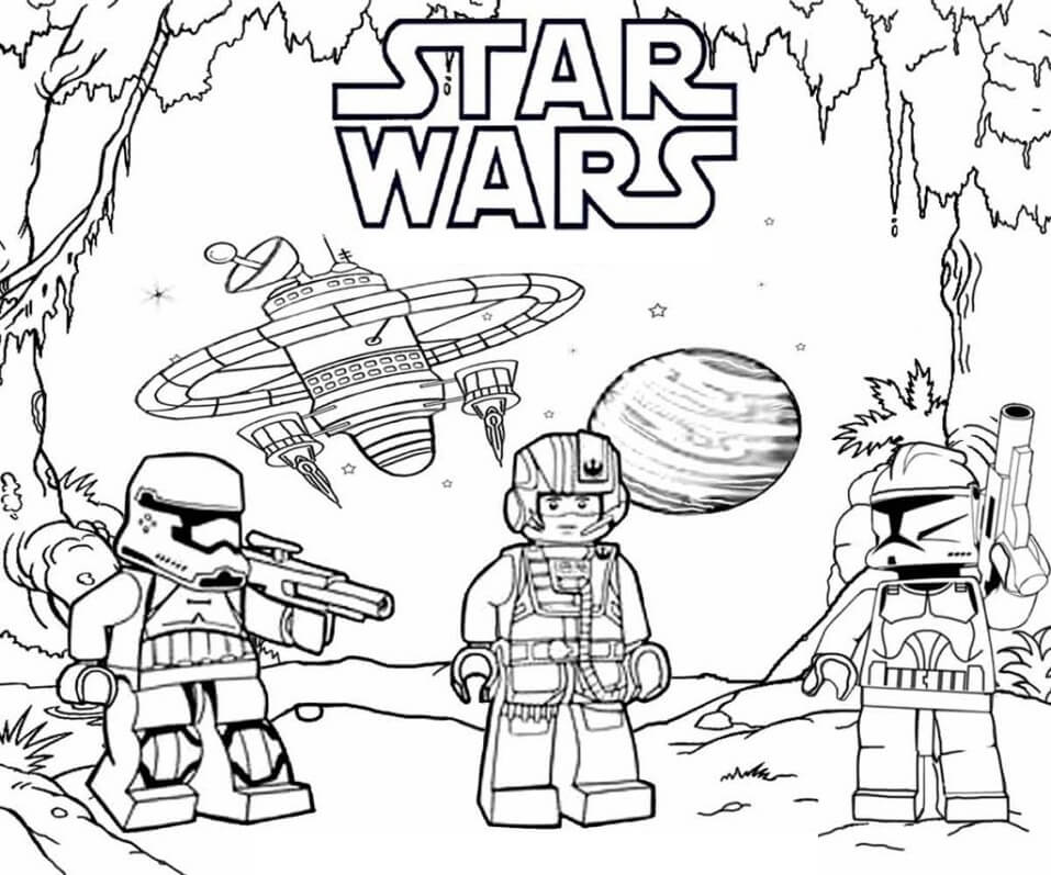Lego Star Wars Coloring Pages - Free Printable Pages for Kids