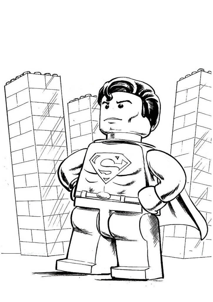 Lego Superman in the City Coloring Page - Free Printable ...
