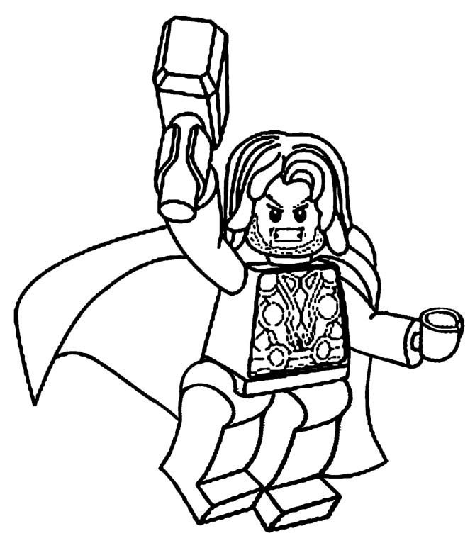 Angry Lego Thor Coloring Page Free Printable Coloring Pages For Kids