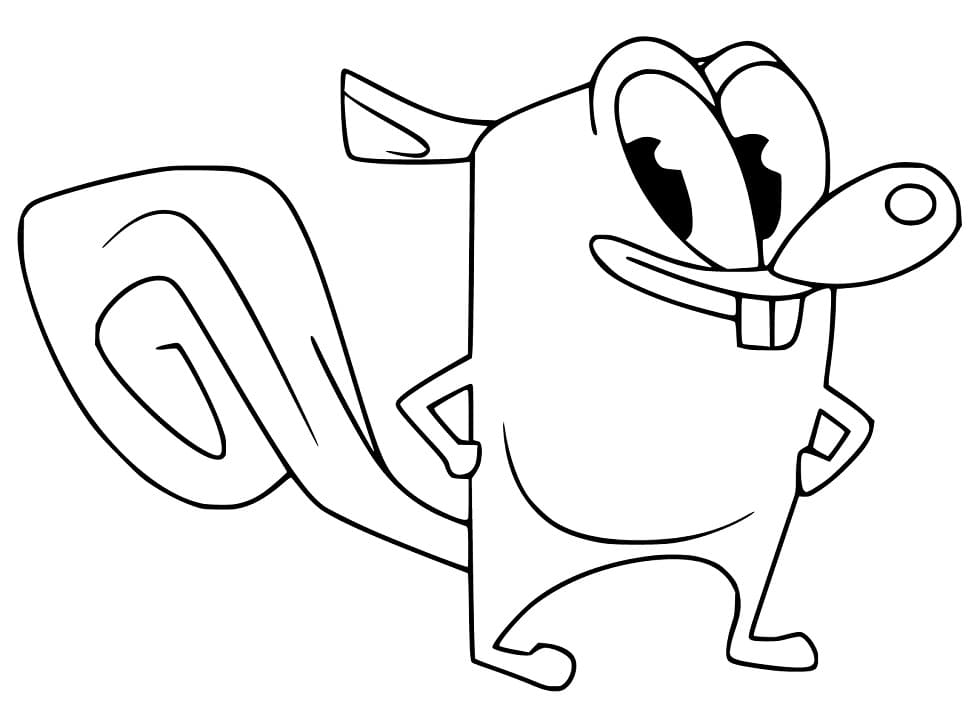 printable coloring pages squirrel boy