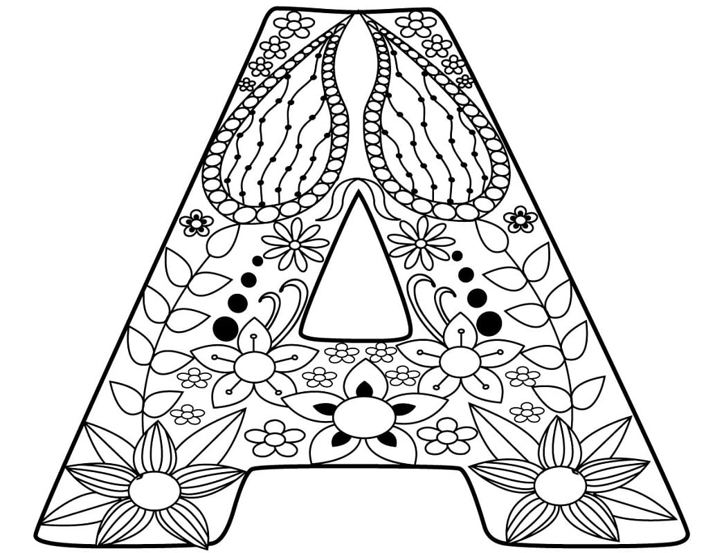 Large Letters Coloring Pages