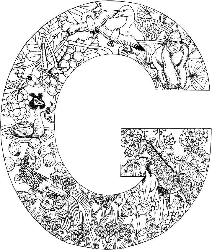 Grapes Letter G Coloring Page Free Printable Coloring Pages For Kids