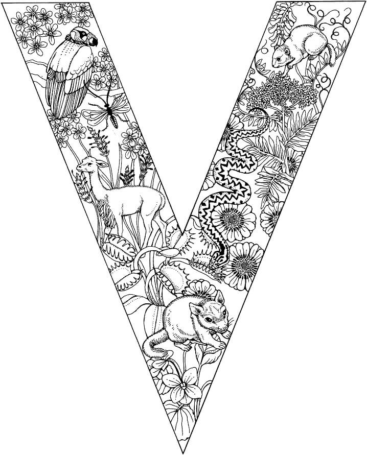 letter v 1 coloring page free printable coloring pages for kids