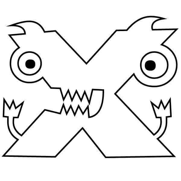 letter x 4 coloring page free printable coloring pages for kids