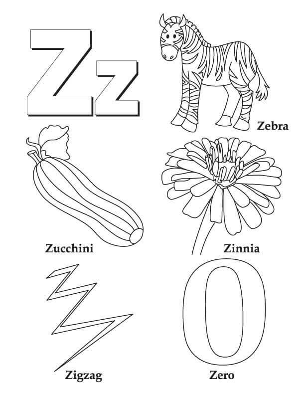 🖍️ Alphabet Lore Letter Z - Printable Coloring Page for Free 