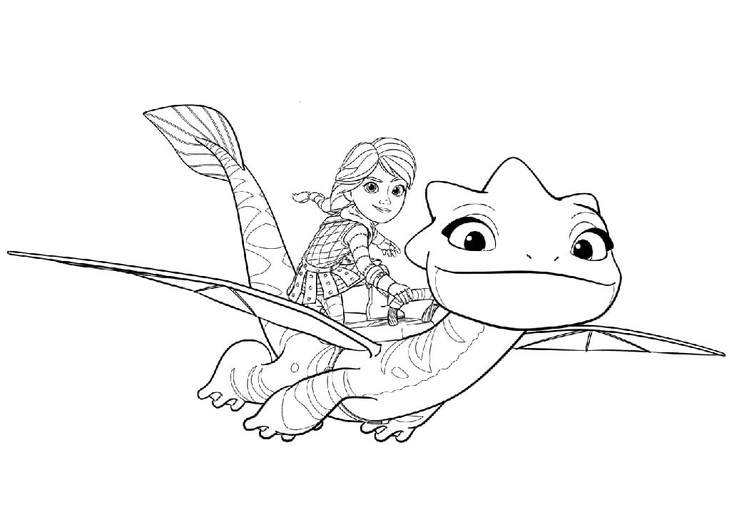 Dragons Rescue Riders Summer And Winger Coloring Pages Xcolorings | The