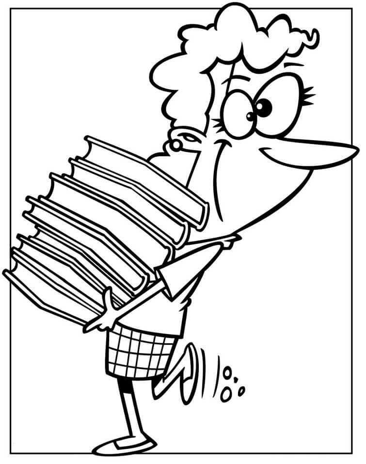 Librarian 2 Coloring Page - Free Printable Coloring Pages for Kids