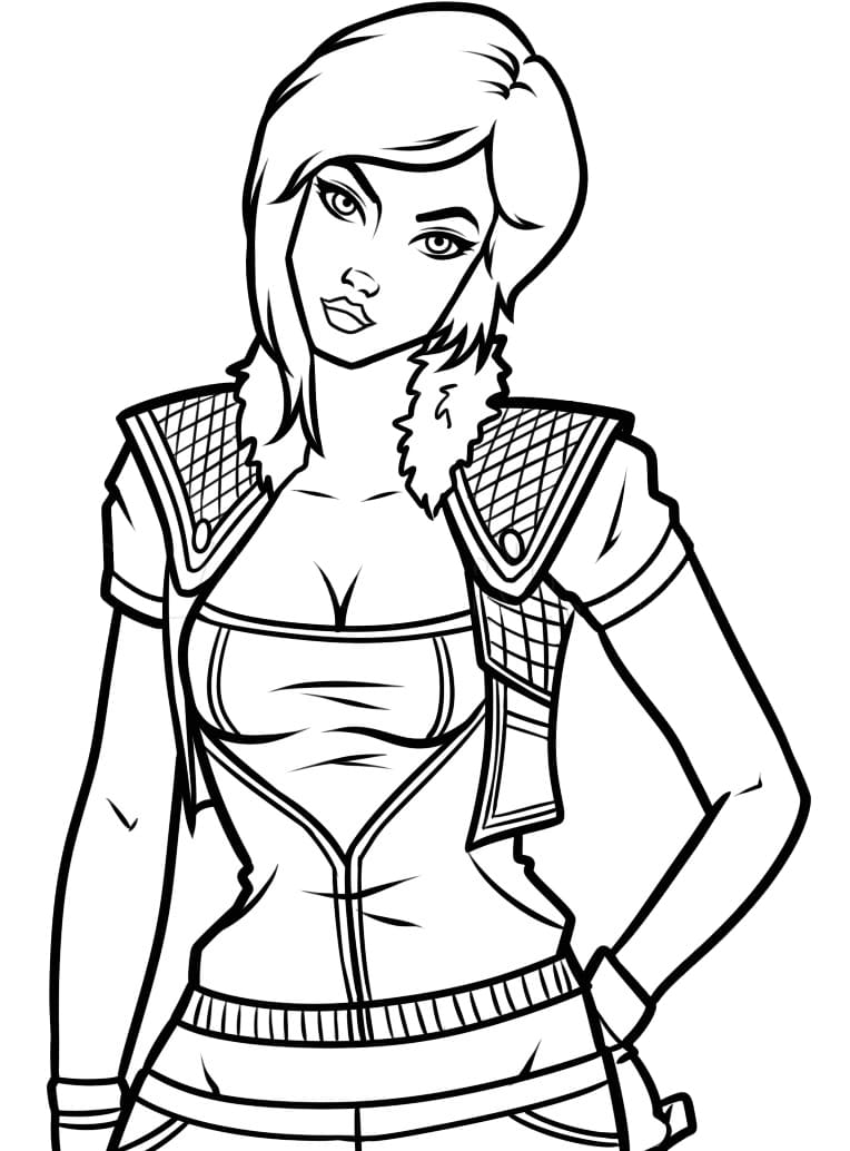 Lilith from Borderlands Coloring Page - Free Printable Coloring Pages