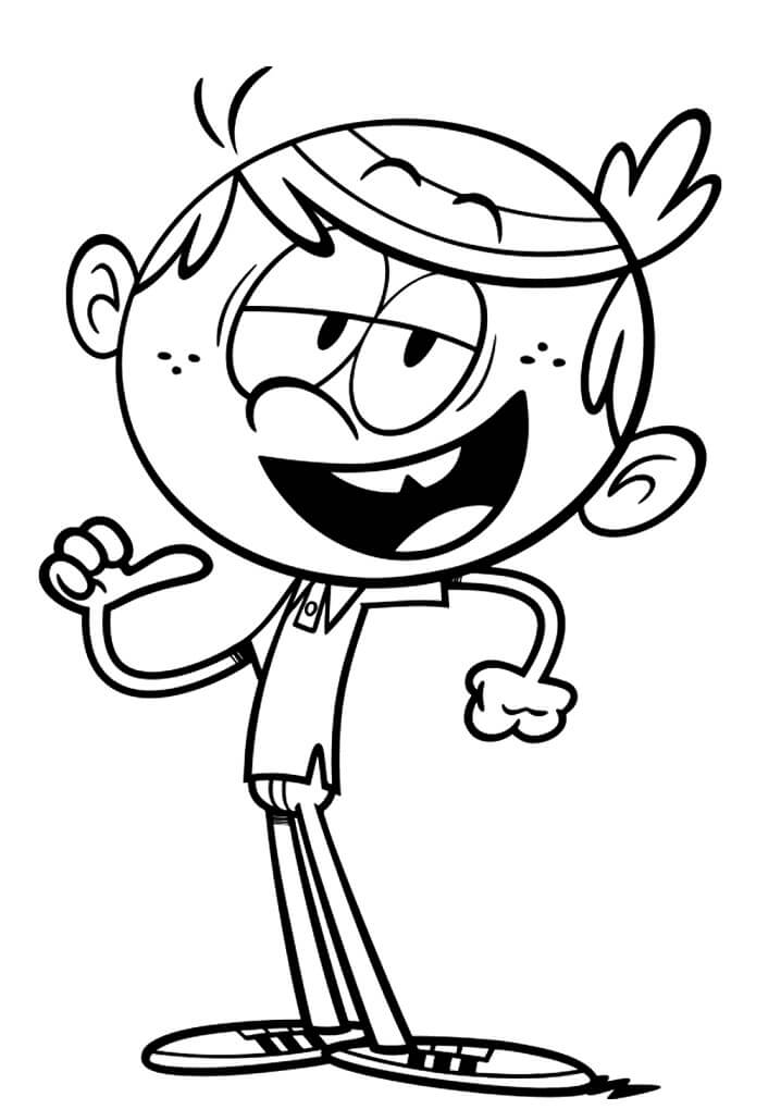 Free printable Lincoln Loud House coloring page. 