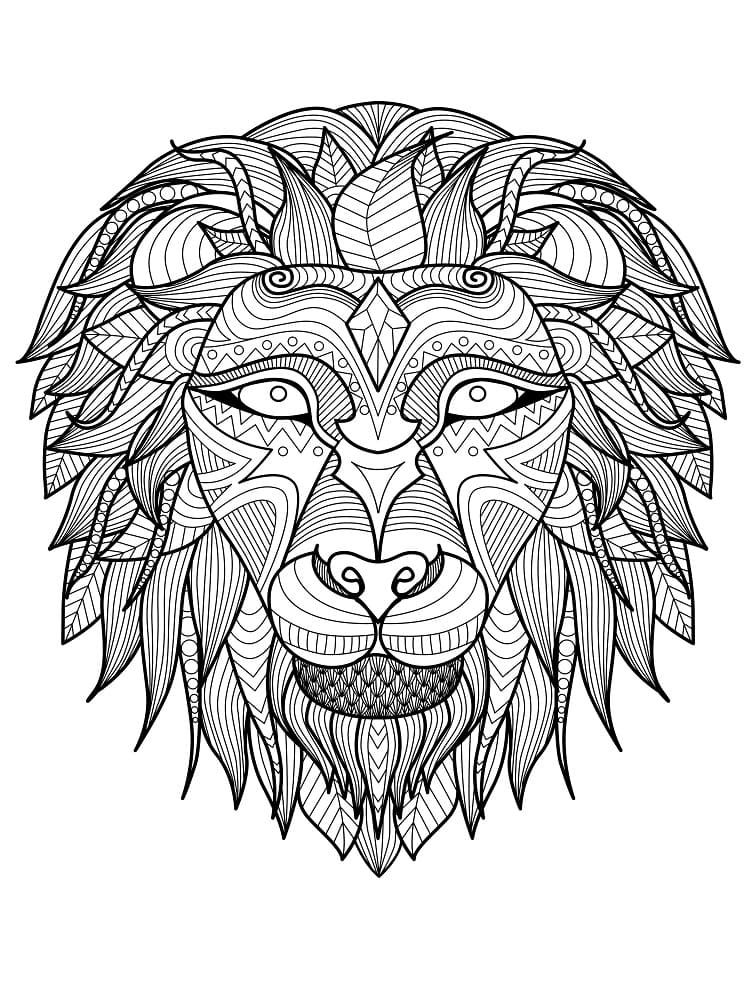 Lion Face Art