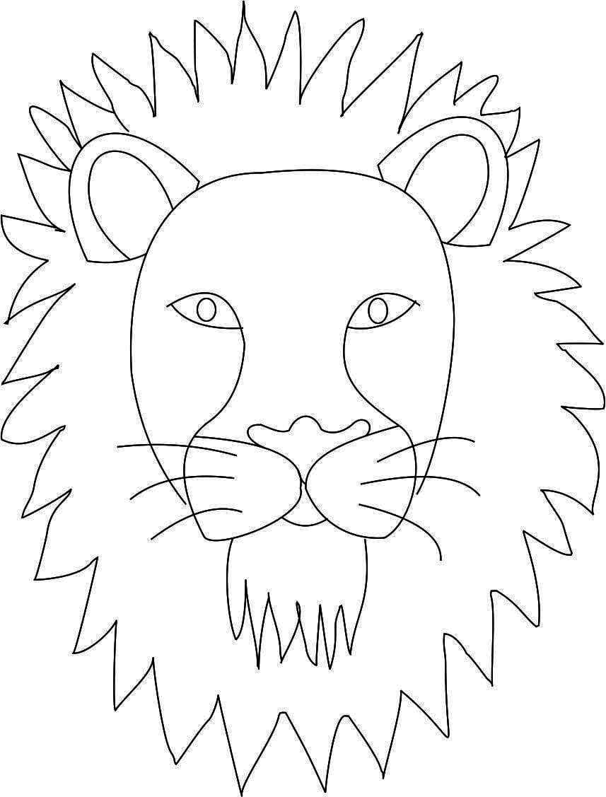 Lion Face Printable Färbung Seite Kostenlose druckbare Malvorlagen