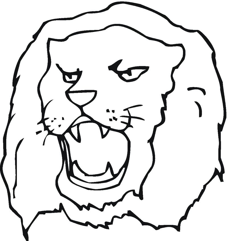 Lion Face Coloring Page Free Printable Coloring Pages for Kids