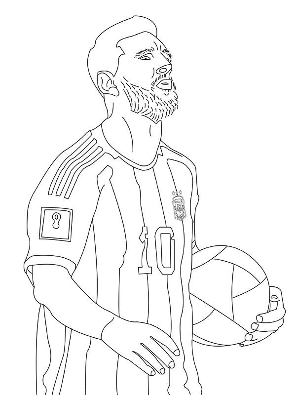 Lionel Messi Coloring Page - Free Printable Coloring Pages for Kids
