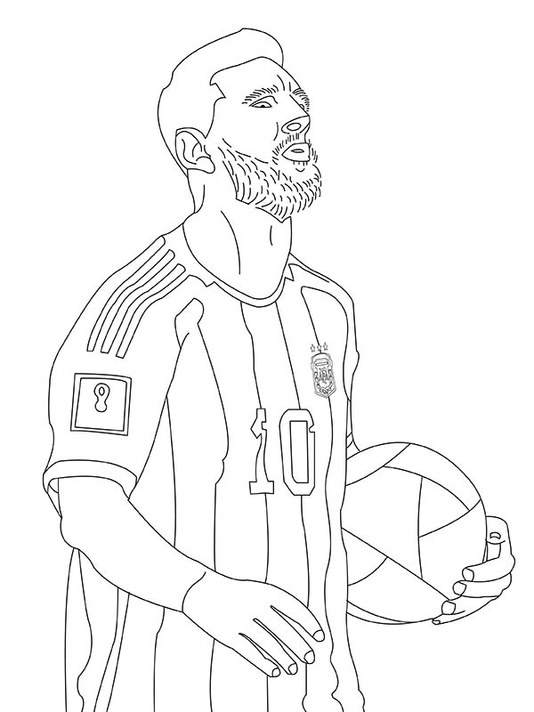 Lionel Messi Coloring Pages Free Printable Templates 5968