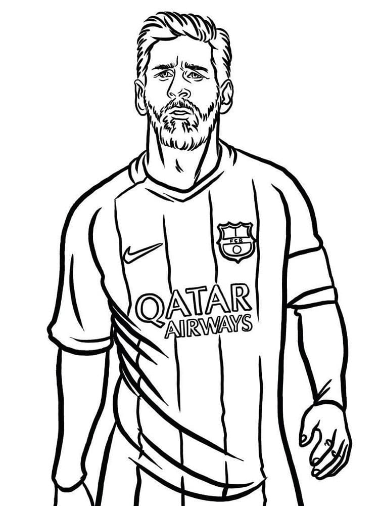 Lionel Messi 5 Coloring Page Free Printable Coloring Pages for Kids