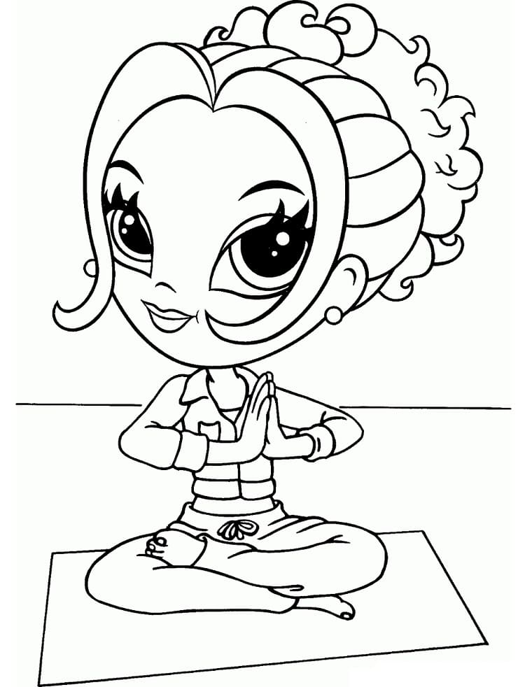Lisa Frank Doing Yoga Coloring Page - Free Printable Coloring Pages for ...