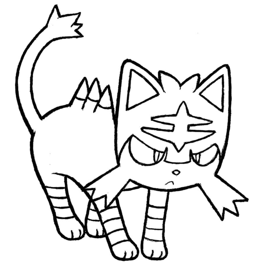 Litten 3 Coloring Page - Free Printable Coloring Pages for Kids