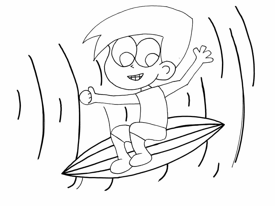 Little Boy Surfing