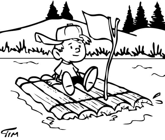 Little Boy on A Raft