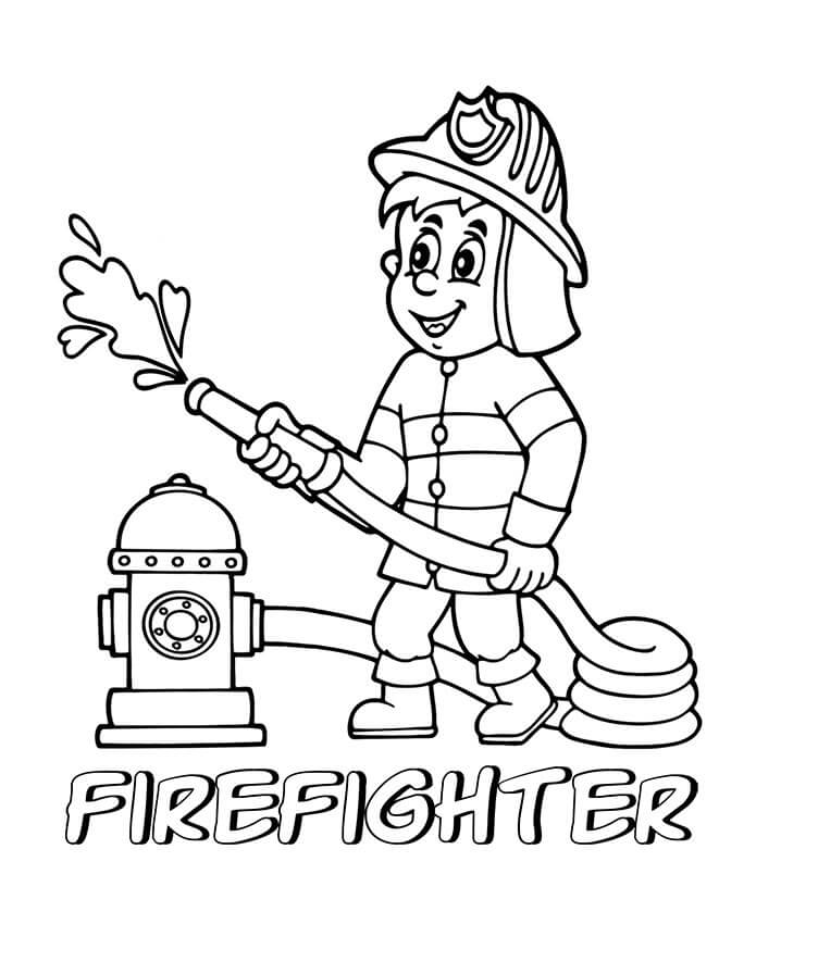 firefighter minion coloring pages